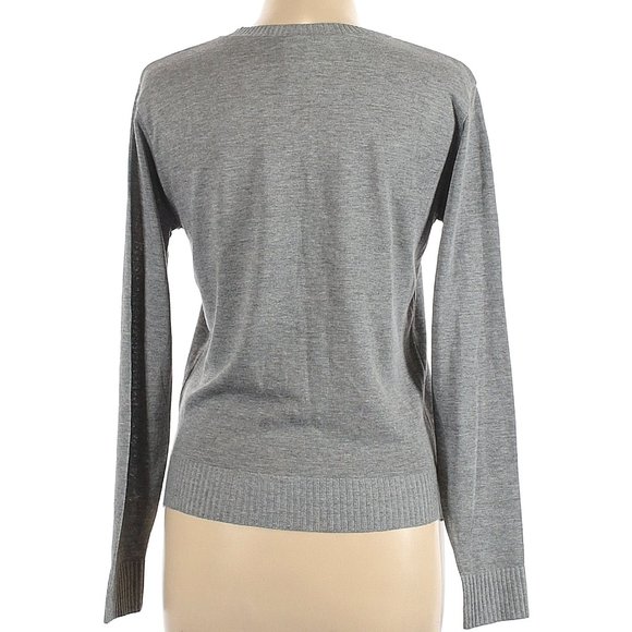 Disney Mickey Mouse Gray Long‑Sleeve Crewneck Sweater - LARGE - Picture 3 of 9